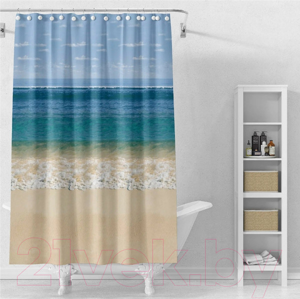 Изображение товара Шторка-занавеска для ванны Perfecto Linea Secret 36-118106 (пляж)