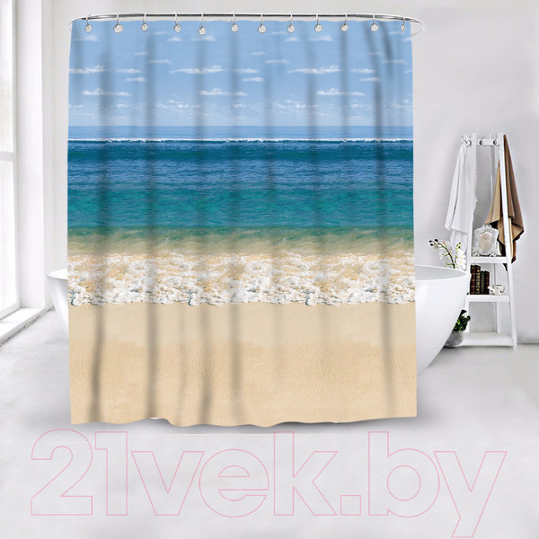 Изображение товара Шторка-занавеска для ванны Perfecto Linea Secret 36-118106 (пляж)