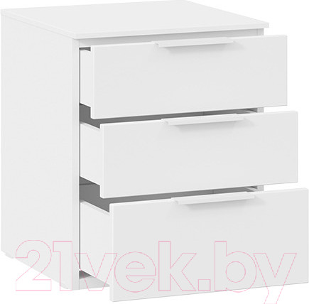 Изображение товара Прикроватная тумба ТриЯ Порто ТД-393.03.01 (белый жемчуг/белый софт)