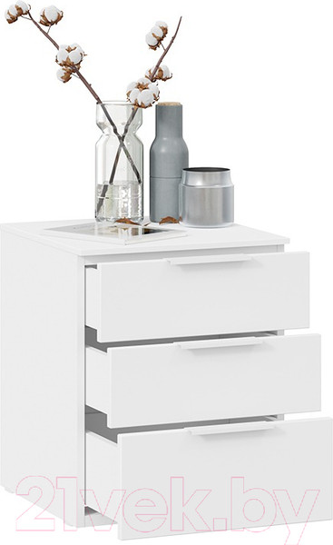 Изображение товара Прикроватная тумба ТриЯ Порто ТД-393.03.01 (белый жемчуг/белый софт)