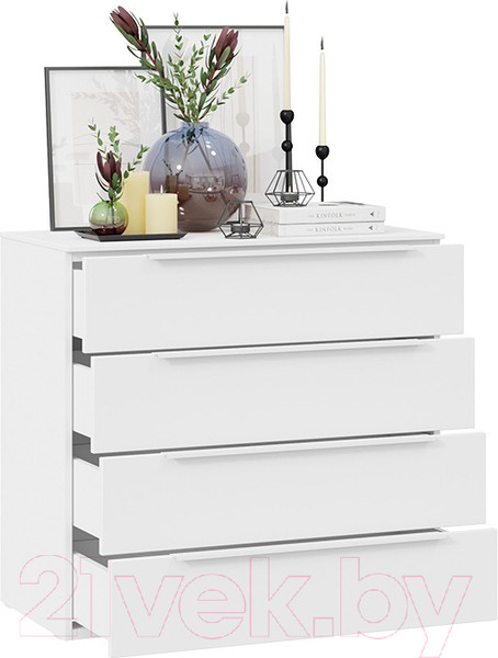 Изображение товара Комод ТриЯ Порто ТД-393.04.01 (белый жемчуг/белый софт)