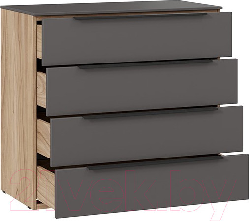 Изображение товара Комод ТриЯ Порто ТД-393.04.01 (яблоня беллуно/графит софт)