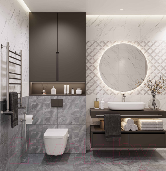 Изображение товара Плитка Axima Флорида квадраты (250x500, серый)