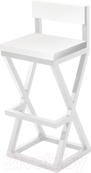 Изображение товара Стул барный Millwood Вена 2 Л полубарный (белый/металл белый)