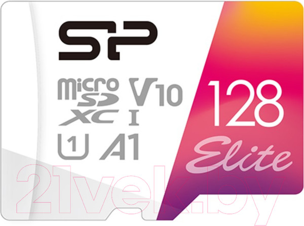 Изображение товара Карта памяти Silicon Power Elite V10 128GB MicroSDXC + адаптер (SP128GBSTXBV1V20SP)