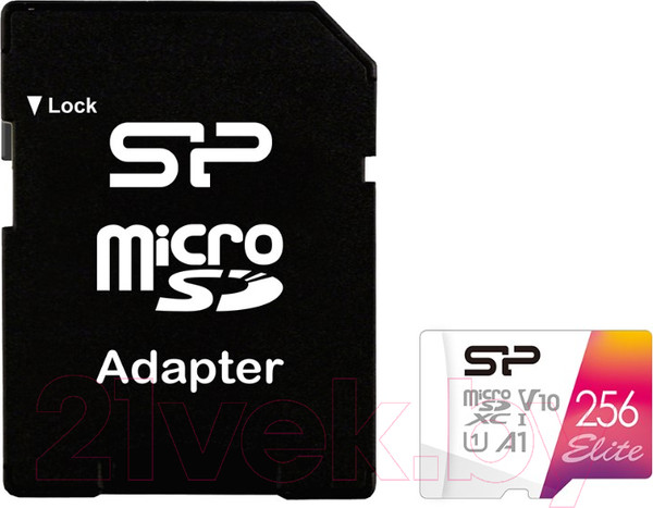 Изображение товара Карта памяти Silicon Power Elite microSDXC 256GB + адаптер (SP256GBSTXBV1V20SP)