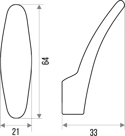 Изображение товара Крючок для одежды Trodos 1640 1-рожковый сплав ЦАМ (золото матовый)