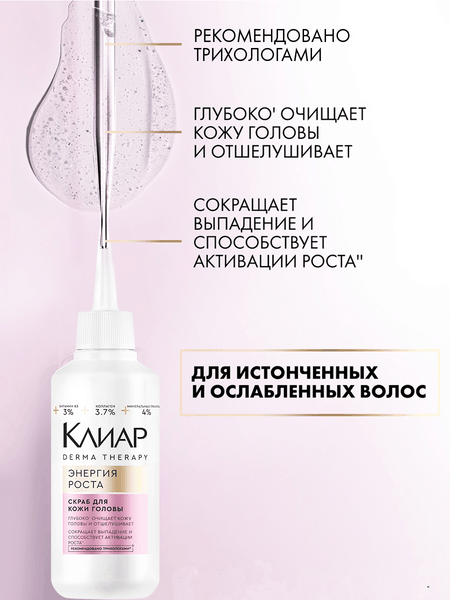 Изображение товара Скраб для кожи головы Clear Derma Therapy Энергия роста (150мл)