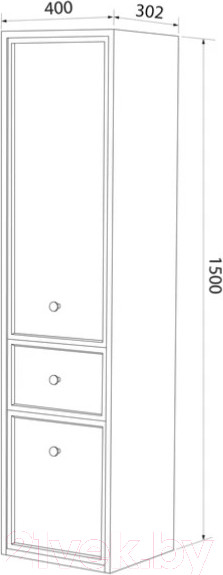 Изображение товара Шкаф-пенал для ванной IDDIS Torr TOR40D0i97