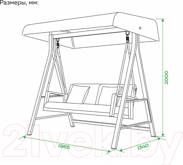 Изображение товара Качели садовые OUTDOOR Бали OUT-0030 (графит)