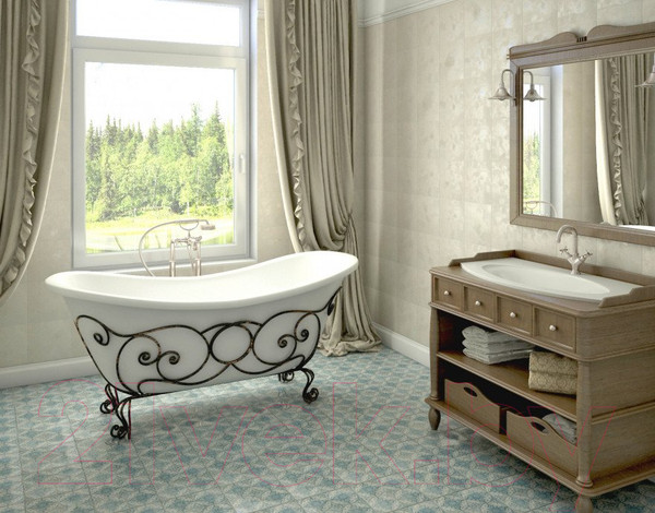 Изображение товара Ванна из искусственного мрамора Эстет Boston 180x74 Silk / ФР-00014525