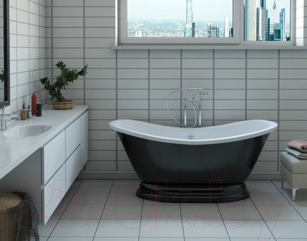 Изображение товара Ванна из искусственного мрамора Эстет Boston 180x74 Silk / ФР-00014526