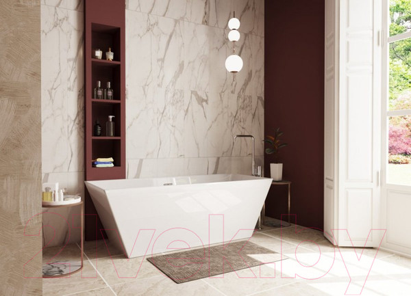 Изображение товара Ванна из искусственного мрамора Эстет Manhattan 175x77 Silk / ФР-00014435