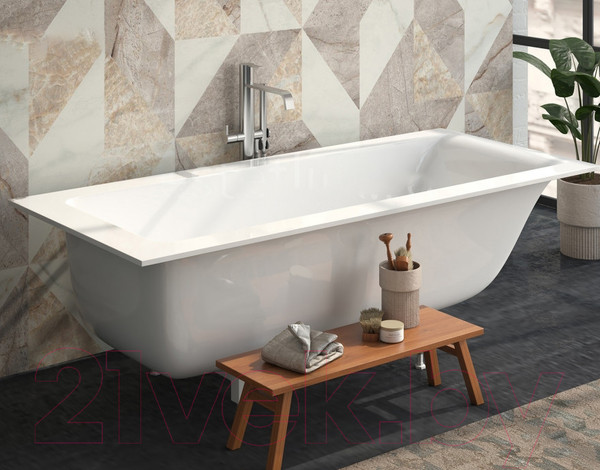 Изображение товара Ванна из искусственного мрамора Эстет Delta 170x70 Slim / ФР-00015335