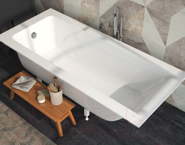 Изображение товара Ванна из искусственного мрамора Эстет Delta 170x75 Slim / ФР-00015336