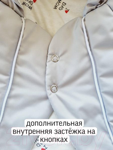 Изображение товара Комбинезон прогулочный детский Sofi Тедди / 3025-С (р.62, серый)