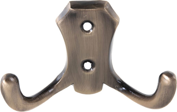 Изображение товара Крючок для одежды Trodos ZY-204В 2-рожковый сплав ЦАМ (бронза)