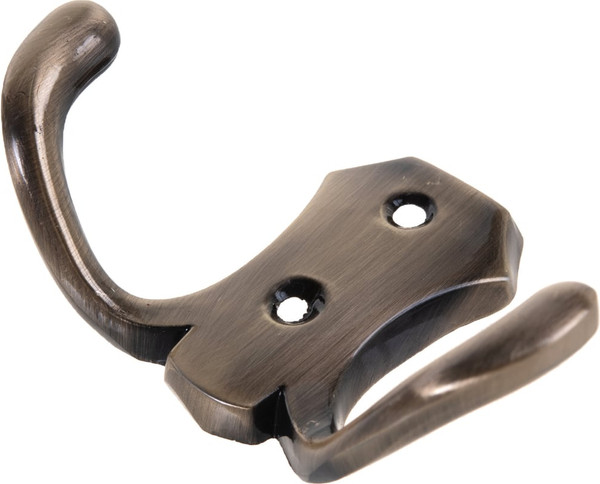 Изображение товара Крючок для одежды Trodos ZY-204В 2-рожковый сплав ЦАМ (бронза)