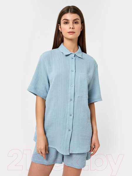 Изображение товара Рубашка Mark Formelle 112682 (р.170-84-90, серо-голубой)