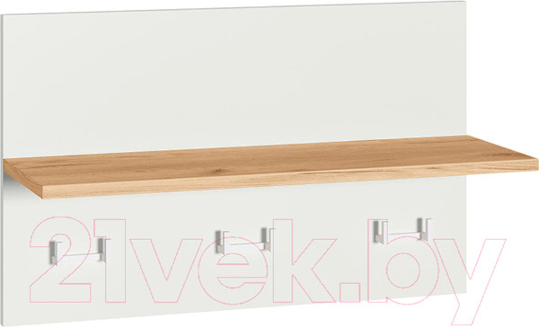 Изображение товара Вешалка для одежды Mobi Октава 15.14.01 (белый PE шагрень/дуб золотой Craft)