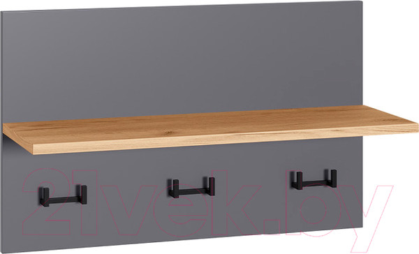 Изображение товара Вешалка для одежды Mobi Октава 15.14.01 (серый графит 0162 РЕ/дуб золотой Craft)