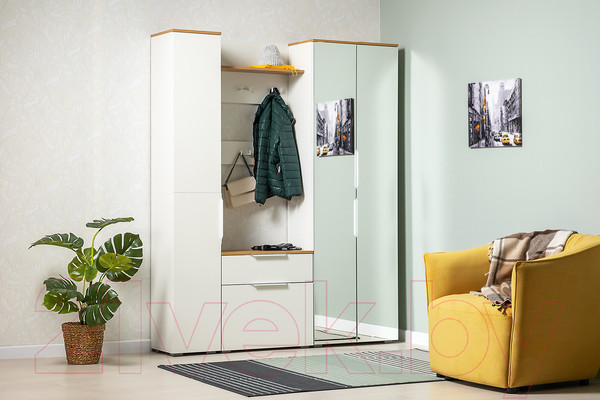 Изображение товара Вешалка для одежды Mobi Октава 15.14.02 (белый PE шагрень)