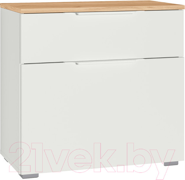 Изображение товара Тумба для обуви Mobi Октава 16.127 (белый PE шагрень/дуб золотой Craft/белая шагрень 4101 ПВХ)