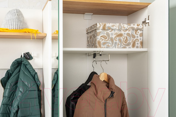 Изображение товара Шкаф Mobi Октава 13.338 (белый PE шагрень/дуб золотой Craft)