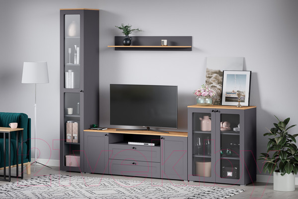 Изображение товара Тумба Mobi Остин 16.394.01 (серый графит 0162 РЕ/дуб золотой craft/графит ZB 856-2 ПВХ)