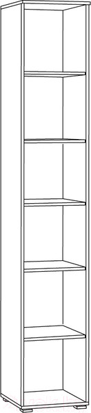 Изображение товара Шкаф-пенал с витриной Mobi Остин 16.394.03 (белый PE шагрень/дуб золотой craft/белая шагрень 4101 ПВХ)