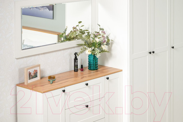 Изображение товара Шкаф Mobi Остин 13.336.02 (белый PE шагрень/дуб золотой craft/белая шагрень 4101 ПВХ)