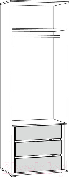 Изображение товара Шкаф Mobi Остин 13.336.02 (серый графит 0162 РЕ/дуб золотой craft/графит ZB 856-2 ПВХ)