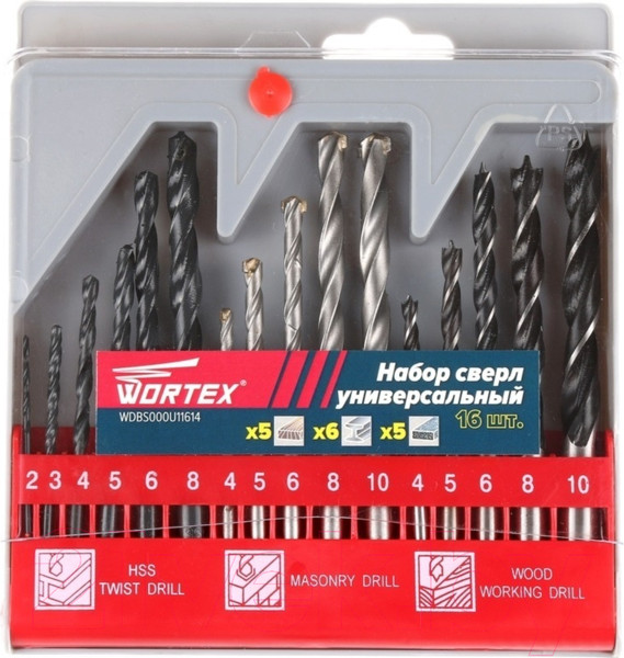 Изображение товара Набор сверл Wortex WDBS000U11614