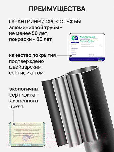 Изображение товара Карниз для ванны Comfort Alumin Group 120-200 см (черный/телескопический)