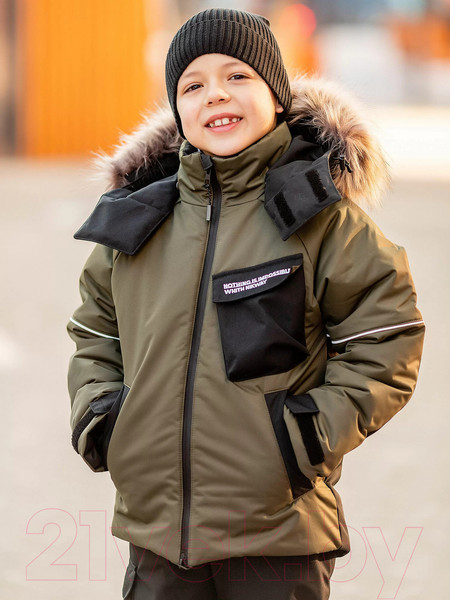 Изображение товара Комплект верхней детской одежды Batik Влад 458-24з-1 (р-р 116-60, темный хаки)