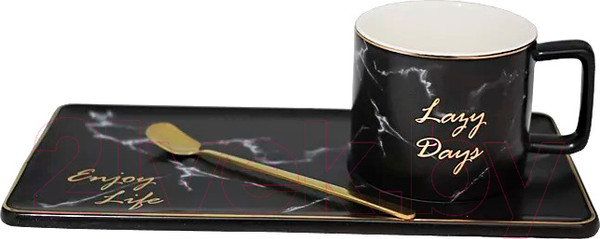 Изображение товара Чашка с блюдцем Lenardi 106-021 (с ложкой)