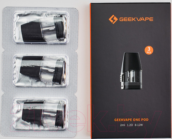 Изображение товара Набор картриджей для электронного парогенератора Geekvape One Pod 1.2 Ом (2мл, 3шт)