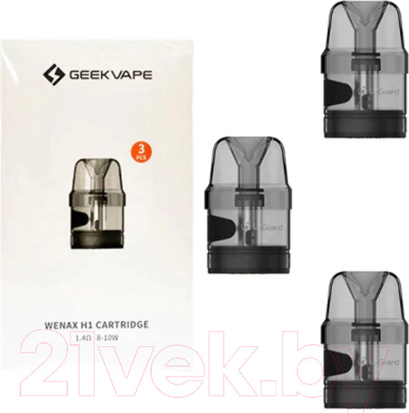 Изображение товара Набор картриджей для электронного парогенератора Geekvape Wenax H1 1.4 Ом (2.5мл, 3шт)