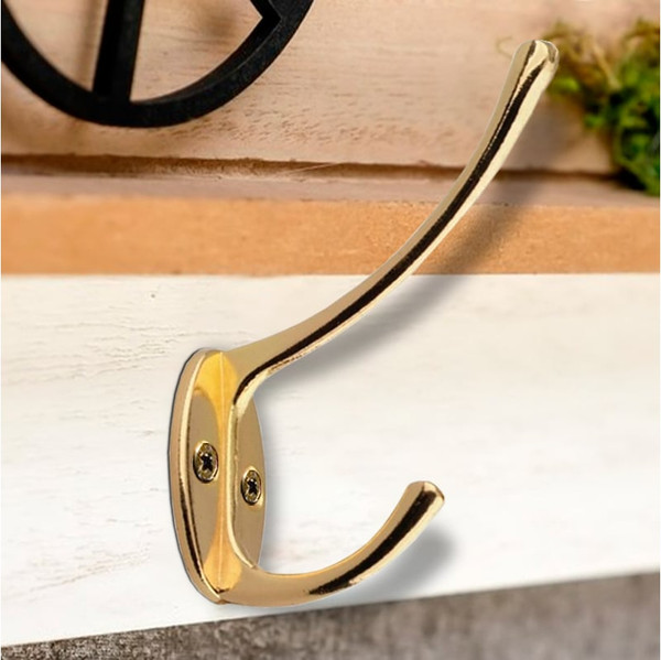 Изображение товара Крючок для одежды Trodos ZY-703А 2-рожковый сплав ЦАМ (золото)