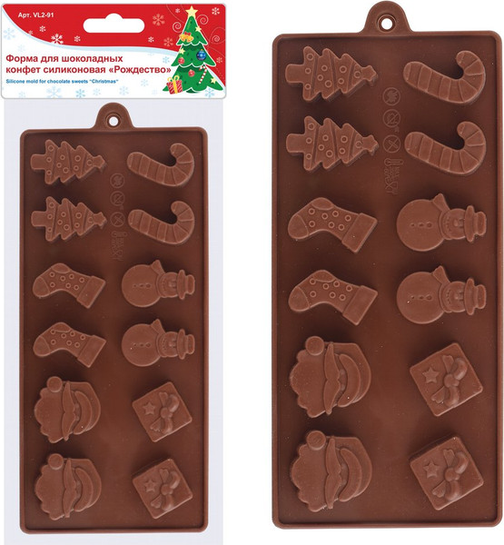 Изображение товара Форма для шоколада Мультидом Рождество / VL2-91