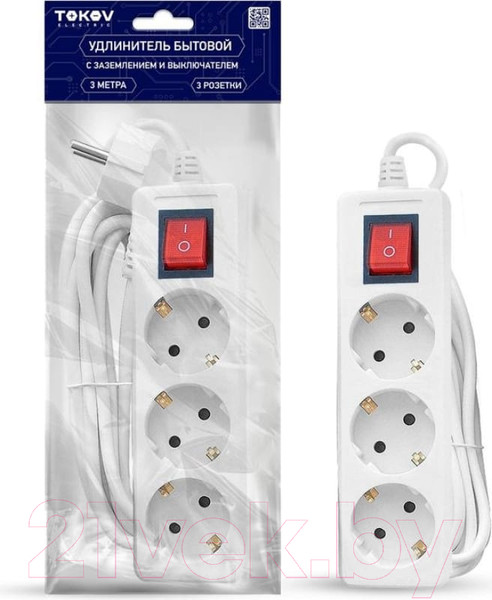 Изображение товара Удлинитель Tokov Electric TKE-C01-BU3-3-075-ZV