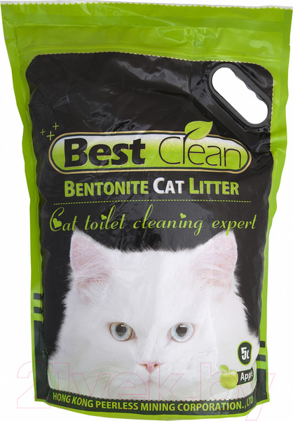 Изображение товара Наполнитель для туалета Best Clean С ароматом зеленого яблока (5л, шарики)