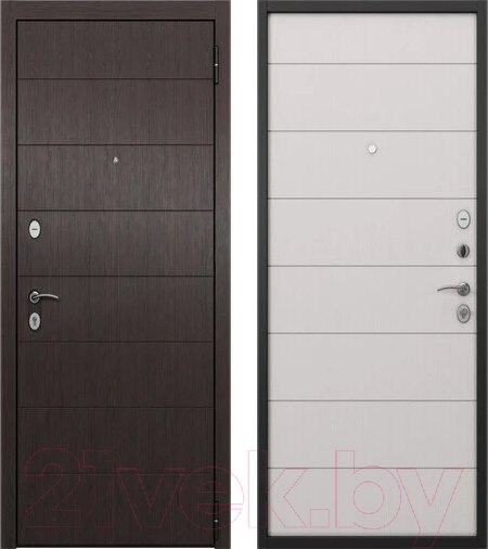 Изображение товара Входная дверь Mastino H2 Home Eco PP 86x205 (правая, черный муар металлик/венге/белый ларче)