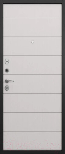 Изображение товара Входная дверь Mastino H2 Home Eco PP 96x205 (левая, черный муар металлик/венге/белый ларче)