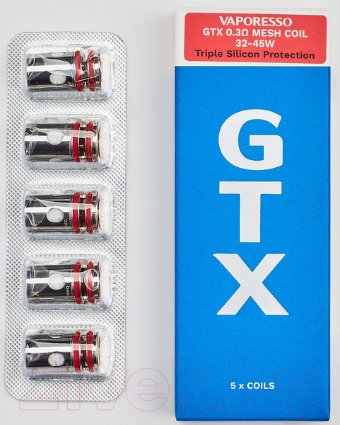 Изображение товара Набор испарителей Vaporesso GTX 2 Mesh 0.3 Ом (5шт)