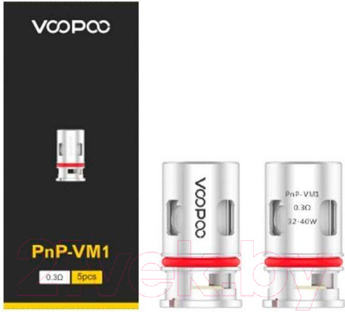 Изображение товара Набор испарителей VooPoo PnP Mesh VM1 (0.3 Ом, 5шт)