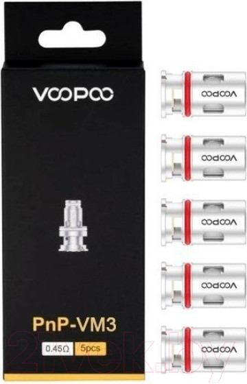 Изображение товара Набор испарителей VooPoo PnP Mesh VM3 (0.45 Ом, 5шт)