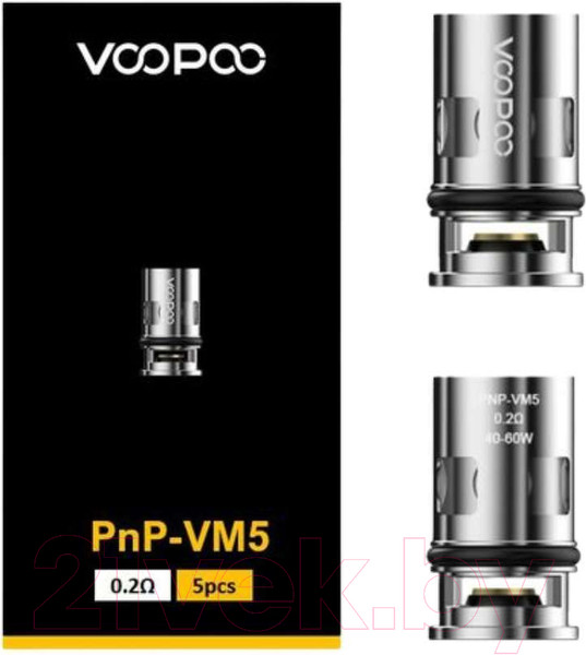 Изображение товара Набор испарителей VooPoo PnP Mesh VM5 (0.2 Ом, 5шт)