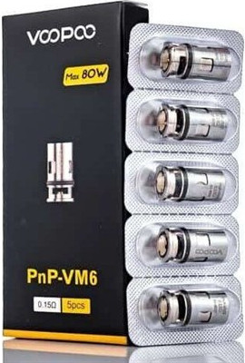 Изображение товара Набор испарителей VooPoo PnP Mesh VM6 (0.15 Ом, 5шт)
