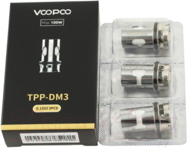 Изображение товара Набор испарителей VooPoo TPP Mesh DM3 80-100W (0.15 Ом, 3шт)